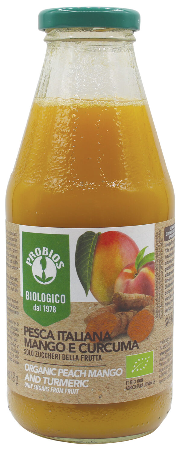 Bevanda biologica Pesca Mango Curcuma Angolo del Biologico Gubbio