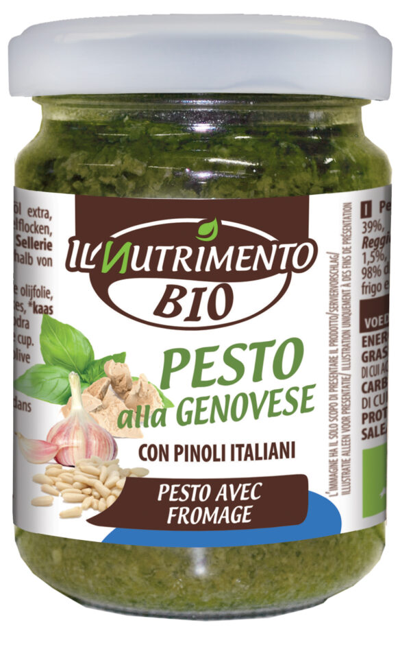 Pesto alla Genovese Bio con Parmigiano Reggiano e formaggio pecorino 130 g Angolo del Biologico Gubbio